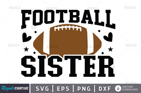 Download Free Football Sister SVG File Files Free PSD Mockups