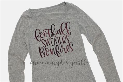 Download Free Football Sweaters Bonfires Hand Lettered SVG Cut Files