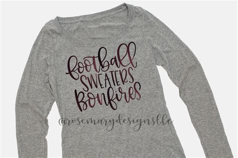 Download Free Football Sweaters Bonfires Hand Lettered SVG Printable