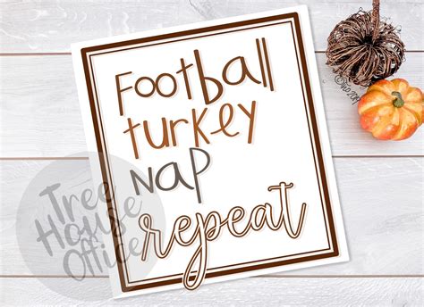 Download Free Football Turkey Nap Repeat Thanksgiving Files DXF Files