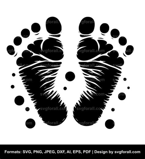 Download Free Footprint SVG, Footprint DXF, Cuttable File Commercial Use