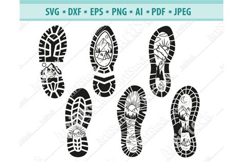 Download Free Footprint SVG, Footprint DXF, Cuttable File Easy Edite