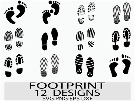 Download Free Footprint SVG, Footprint DXF, Cuttable File Images