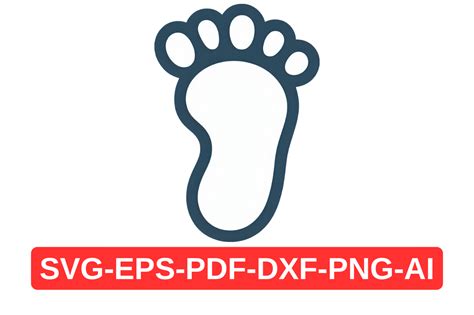 Download Free Footprint SVG, Footprint DXF, Cuttable File Printable