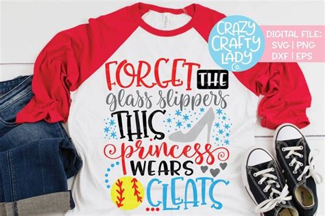 Download Free Forget Glass Slippers - Softball Svg Files For Crafts