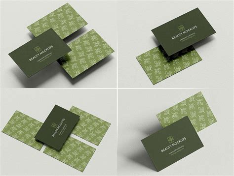 Download Free Four Business Cards Mockup PSD Generator