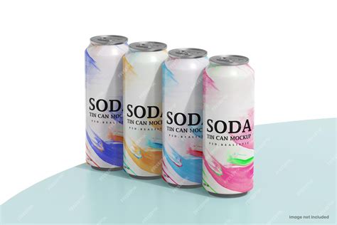 Download Free Four Cans Mockup PSD Generator