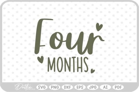 Download Free Four Months - SVG File, DXF File For Silhouette