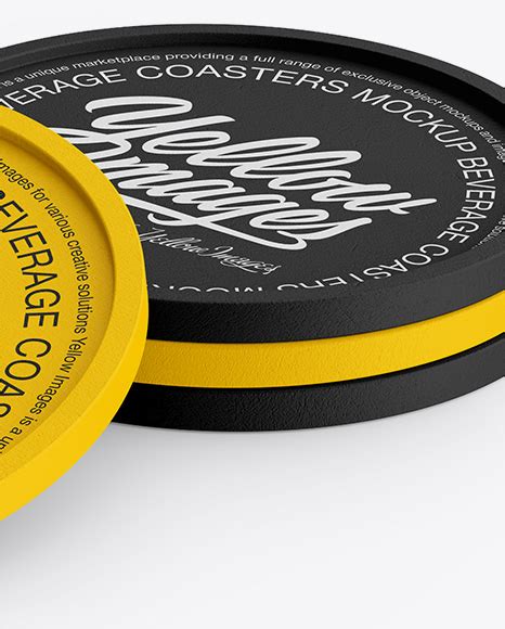 Download Free Four Textured Beverage Coasters Mockup PSD Generator