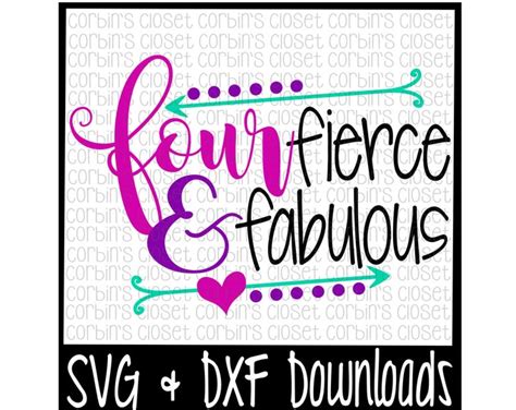 Download Free Four and Fabulous Cut File DXF Files