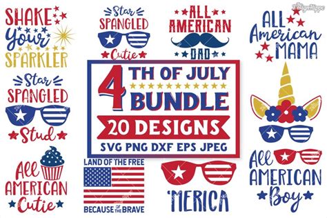 Download Free Fourth of July Bundle, SVG Files, DXF Files, Cuttable Files DXF Files