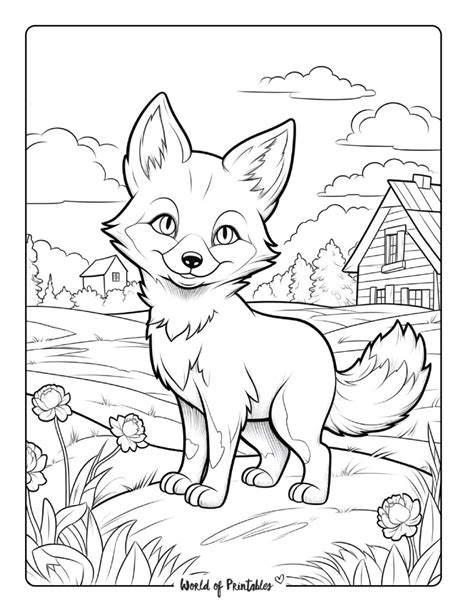 Free Fox Coloring Pages