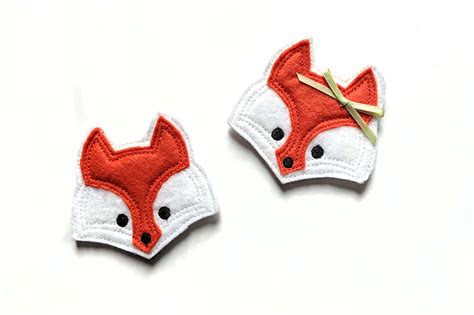 Download Free Fox Face ITH Felties | Applique Embroidery Files