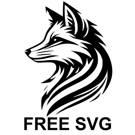 Download Free Fox Head Cut File Animals Vector Silhouette .SVG .DXF For Crafts