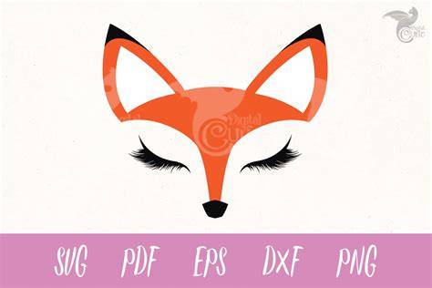 Download Free Fox face, Fox Eyelashes Face DXF Files