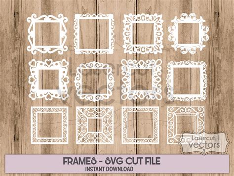 Download Free Frame SVG Bundle Silhouette DXF Files