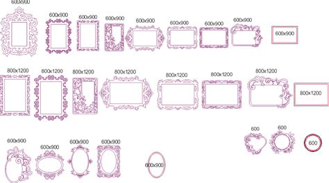 Download Free Frame elegant set DXF Files