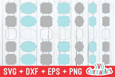 Download Free Frames SVG - Labels SVG - set B Commercial Use DXF Files