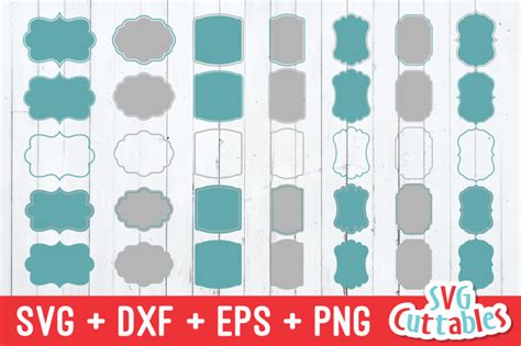 Download Free Frames SVG - Labels SVG - set D Cricut SVG Free PSD Mockups