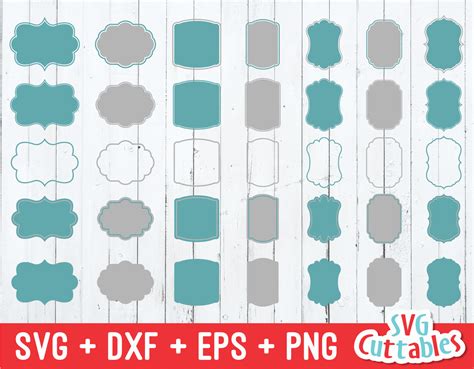 Download Free Frames SVG - Labels SVG - set D for Cricut Machine