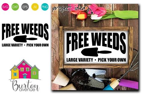Download Free Free Weeds - SVG File for Spring Commercial Use