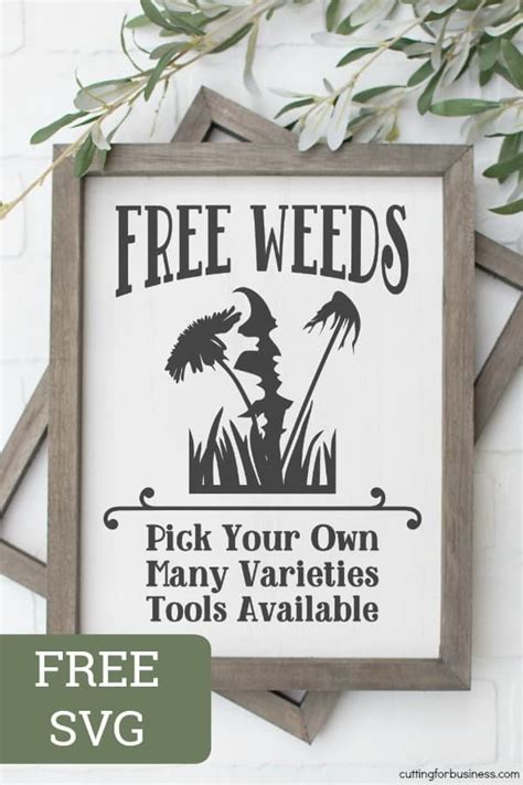 Download Free Free Weeds - SVG File for Spring Silhouette