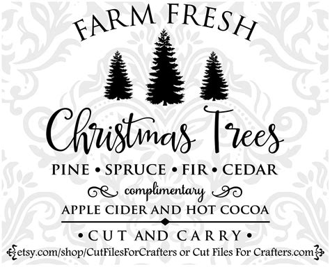 Download Free Fresh Christmas Trees Christmas Porch SVG Cut File DXF Files