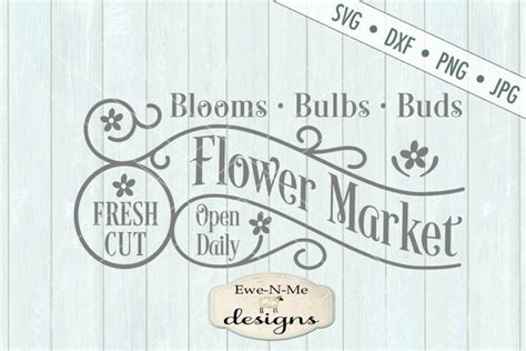 Download Free Fresh Flower Market - SVG file for Spring DXF Files