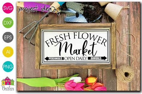 Download Free Fresh Flower Market - SVG file for Spring Files