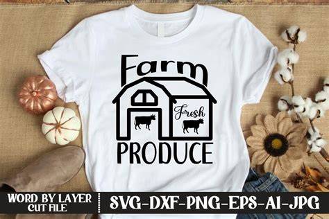 Download Free Fresh Produce Rustic Sign SVG Cut File Creativefabrica