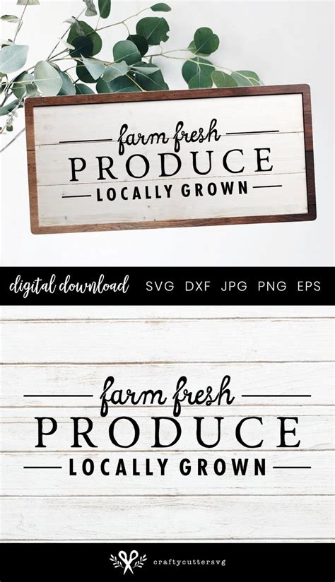 Download Free Fresh Produce Rustic Sign SVG Cut File Cricut SVG