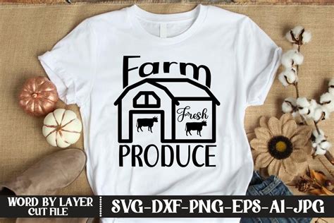 Download Free Fresh Produce Rustic Sign SVG Cut File Silhouette