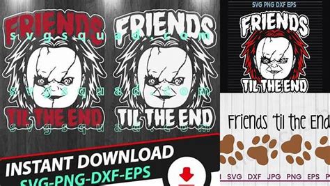 Download Free Friends Til End - SVG File, DXF File For Cricut