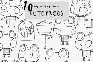 Download Free Frog SVG Digital Stamps | Set of 22 Cut Files