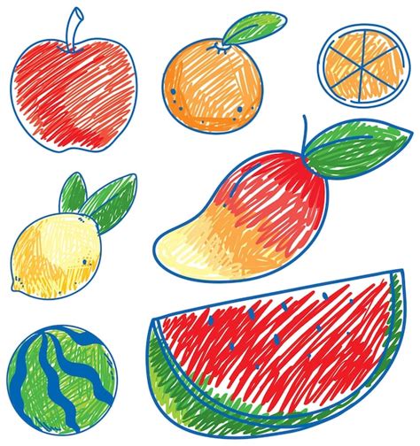 Download Free Fruits - hand drawn vector icons set Files
