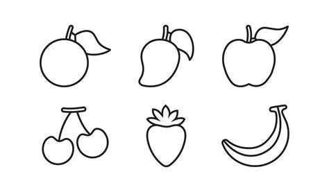 Download Free Fruits - hand drawn vector icons set Files DXF Files