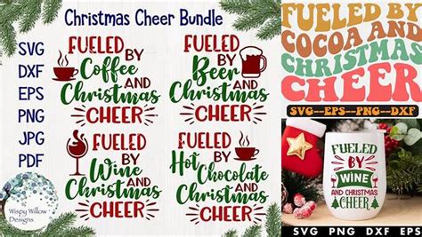 Download Free Fueled By Christmas Cheer SVG Bundle Files For Crafts