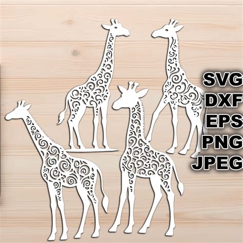 Download Free Fun giraffe illustration DXF Files