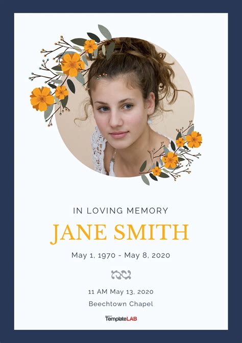 Free Funeral Program Template Photoshop