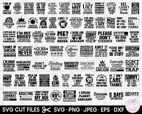 Download Free Funny Sarcasm Bundle SVG Cut File DXF Files