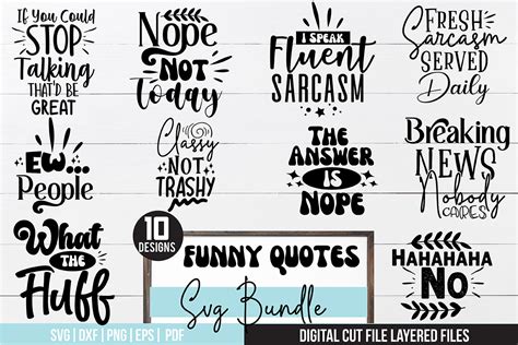 Download Free Funny quotes bundle svg DXF Files