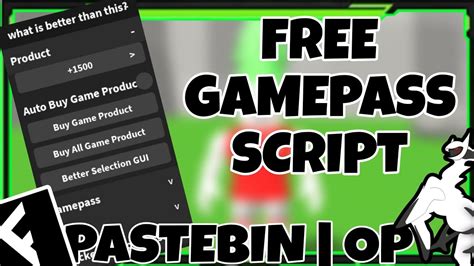 Free Gamepass Script