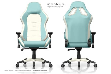 Download Free Gaming Chair Mockup - Back View PSD Generator