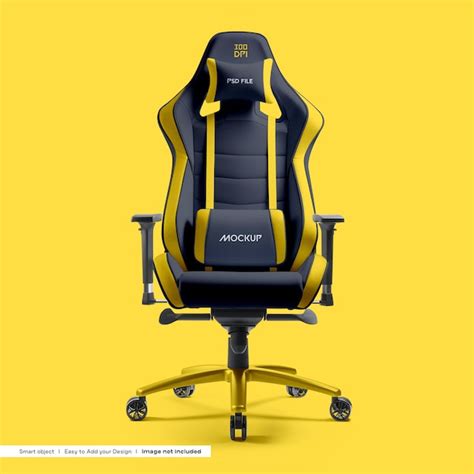 Download Free Gaming Chair Mockup - Half Side View PSD Generator