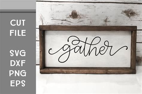 Download Free Gather - Hand Lettered Cut Files
