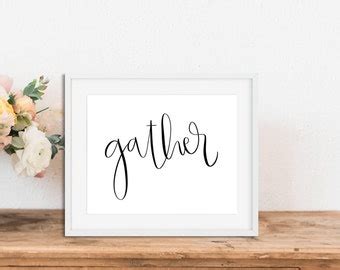 Download Free Gather - Hand Lettered Printable