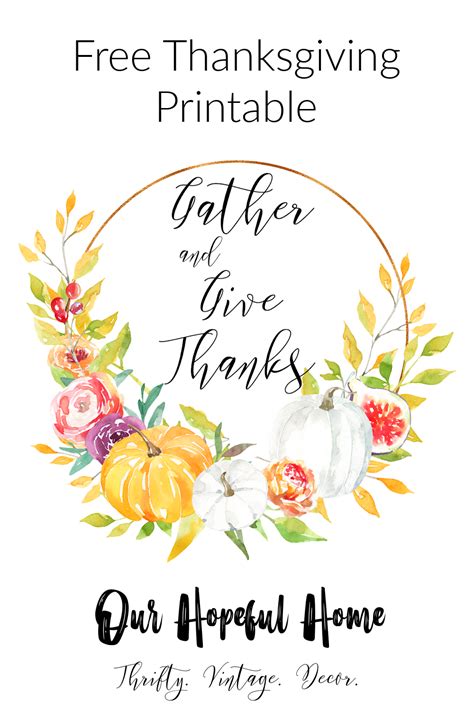 Download Free Gather Together To Give Thanks Printable