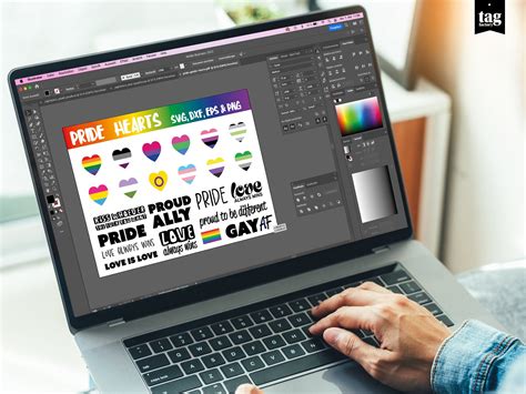 Download Free Gay Pride Hearts - SVG File, DXF File Silhouette DXF Files