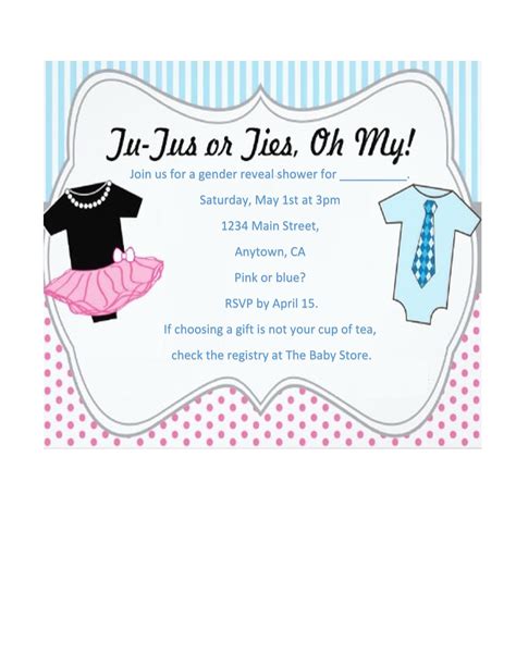 Free Gender Reveal Invites