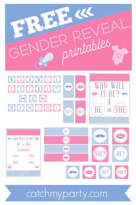 Free Gender Reveal Printables